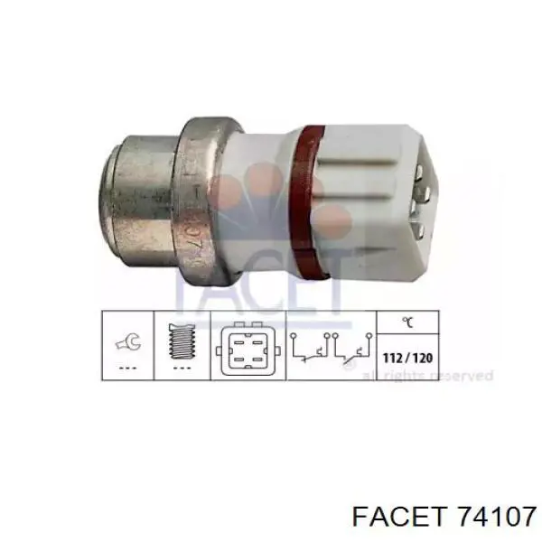 Comprar 74107 Facet Sensor de temperatura del refrigerante, salpicadero