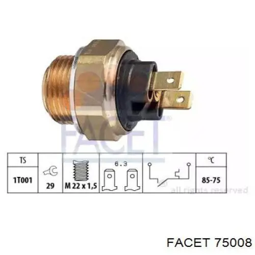 Sensor de temperatura  Facet 75008 precio, desde 12,84 EUR