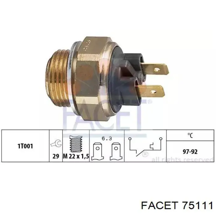 Sensor de temperatura  Facet 75111 precio, desde 12,62 EUR