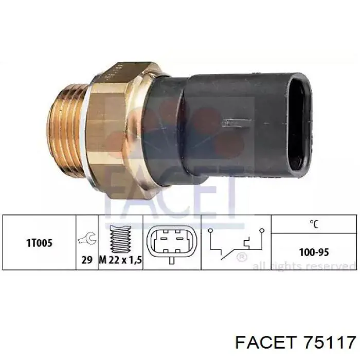 Sensor de temperatura  Facet 75117 precio, desde 9,63 EUR