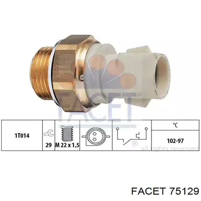 Sensor de temperatura  Facet 75129 precio, desde 15,29 EUR