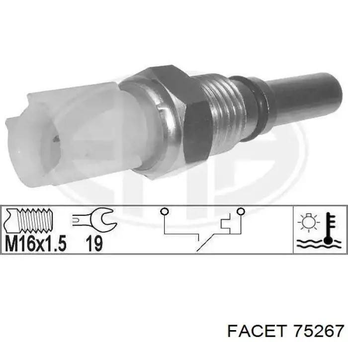 Sensor, temperatura del refrigerante (encendido el ventilador del radiador) Toyota Corolla E12