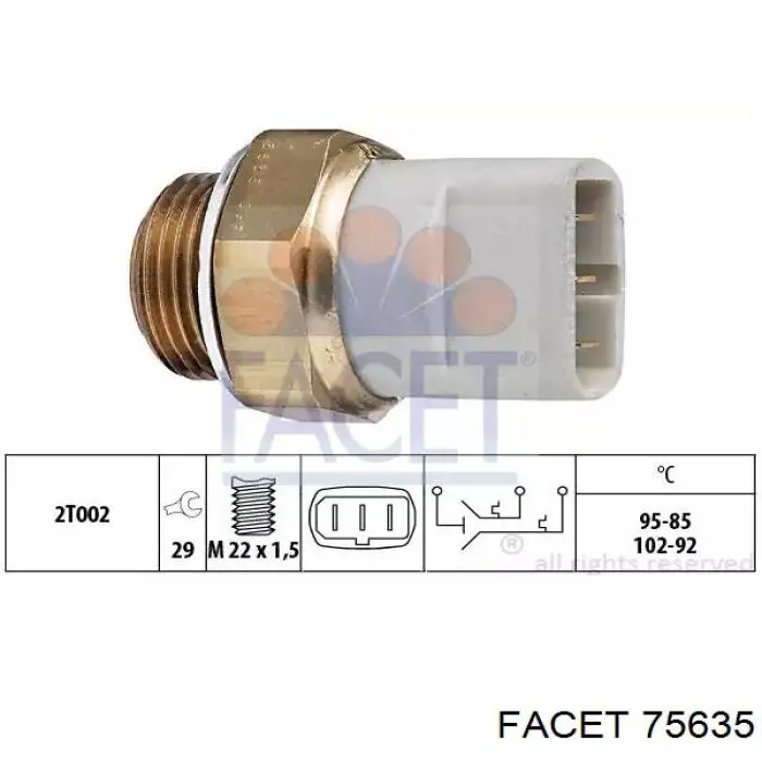 Comprar 75635 Facet Sensor de temperatura del refrigerante, salpicadero