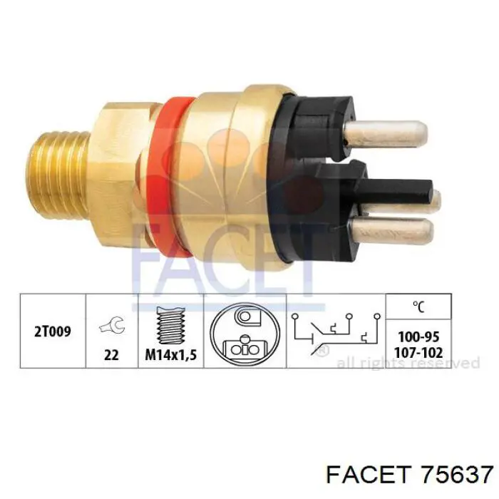 Comprar 75637 Facet Sensor de temperatura del refrigerante, salpicadero