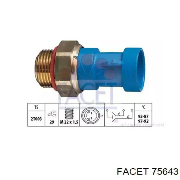 Sensor de temperatura del refrigerante Fiat/Alfa/Lancia 46477717