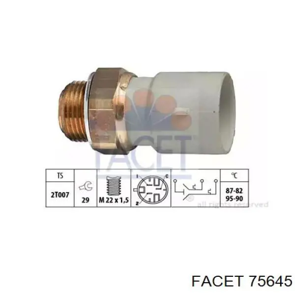 Sensor de temperatura del refrigerante Opel 1341033