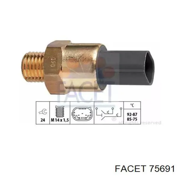 61318376440 BMW Interruptor térmico