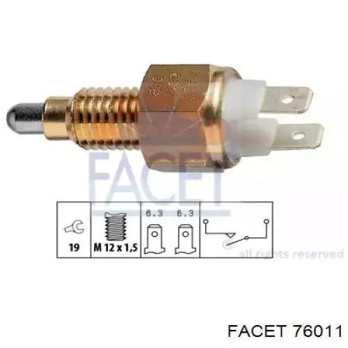 Interruptor piloto de marcha atrás Facet 76011 precio, desde 6,53 EUR