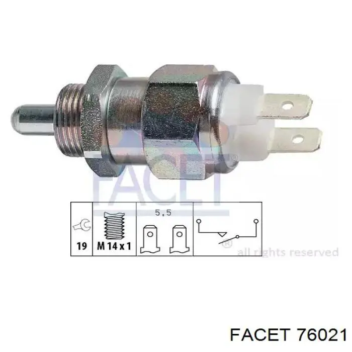 Comprar 76021 Facet Interruptor de luz de marcha atrás