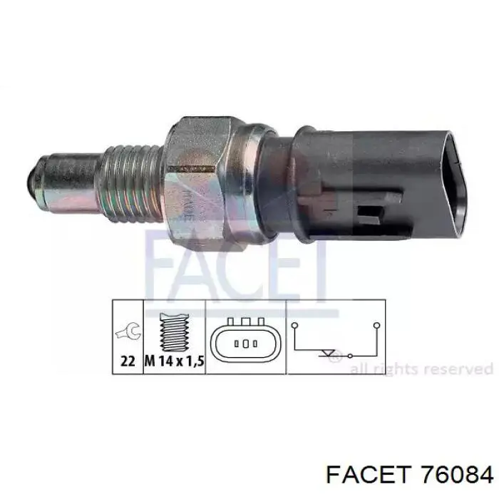 Comprar 76084 Facet Interruptor de luz de marcha atrás