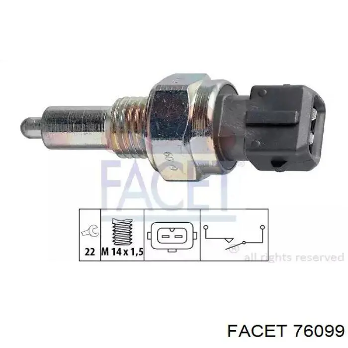 Comprar 76099 Facet Interruptor de luz de marcha atrás