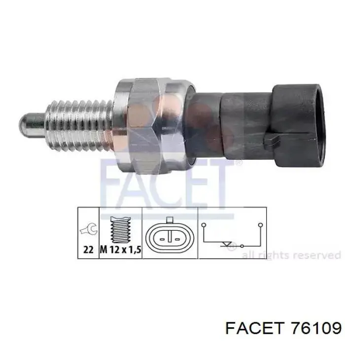 Interruptor piloto de marcha atrás Facet 76109 precio, desde 9,63 EUR