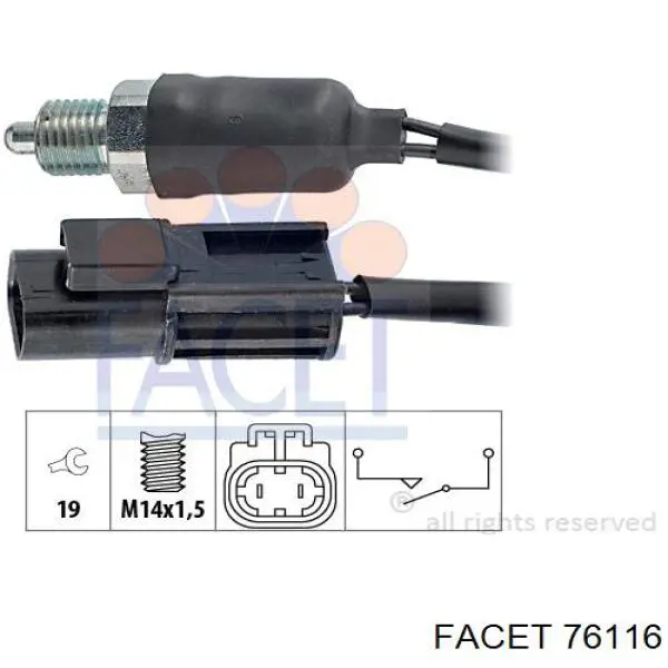 Interruptor, piloto de marcha atrás Nissan Sunny 2 (B12)