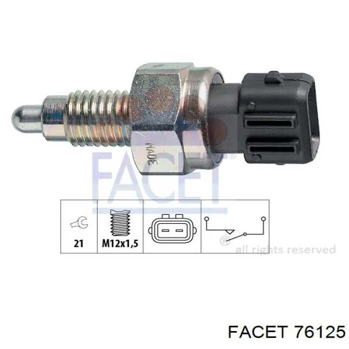 Comprar 76125 Facet Interruptor de luz de marcha atrás