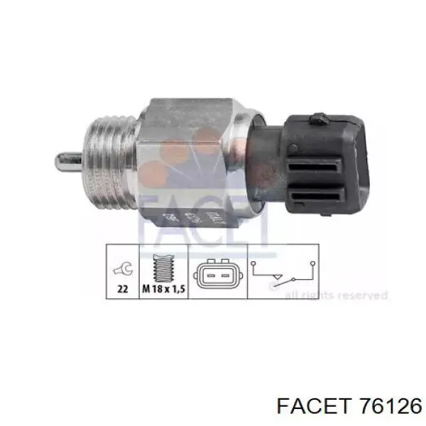 Comprar 76126 Facet Interruptor de luz de marcha atrás