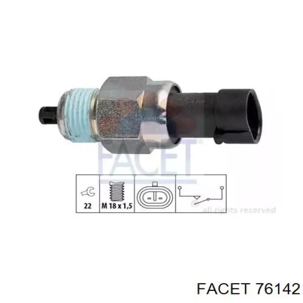 Interruptor piloto de marcha atrás Facet 76142 precio, desde 7,39 EUR