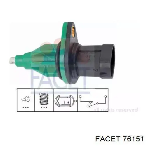 Interruptor piloto de marcha atrás Facet 76151 precio, desde 27,77 EUR