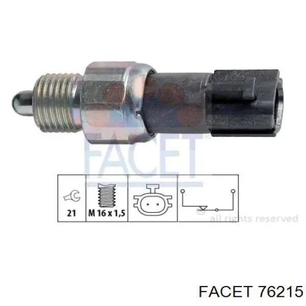 Interruptor piloto de marcha atrás Facet 76215 precio, desde 11,60 EUR