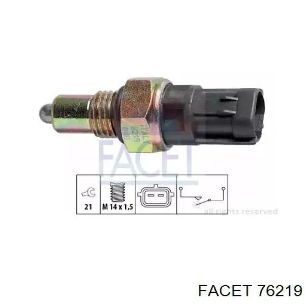 Interruptor piloto de marcha atrás Facet 76219 precio, desde 9,64 EUR