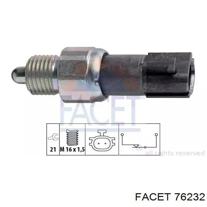 Interruptor piloto de marcha atrás Facet 76232 precio, desde 16,32 EUR