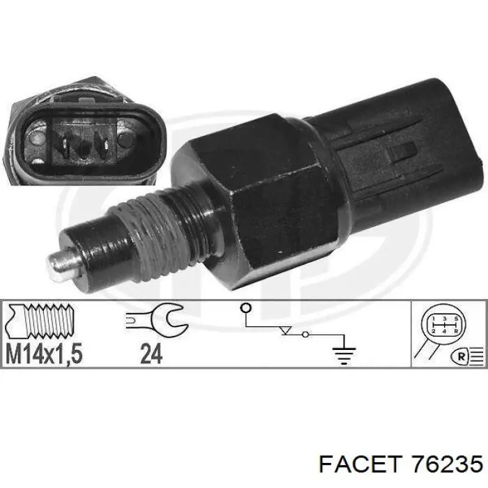 912096 Metzger interruptor, piloto de marcha atrás