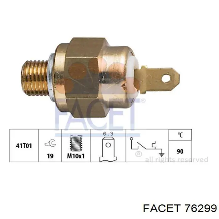 7.6299 Facet interruptor, piloto de marcha atrás