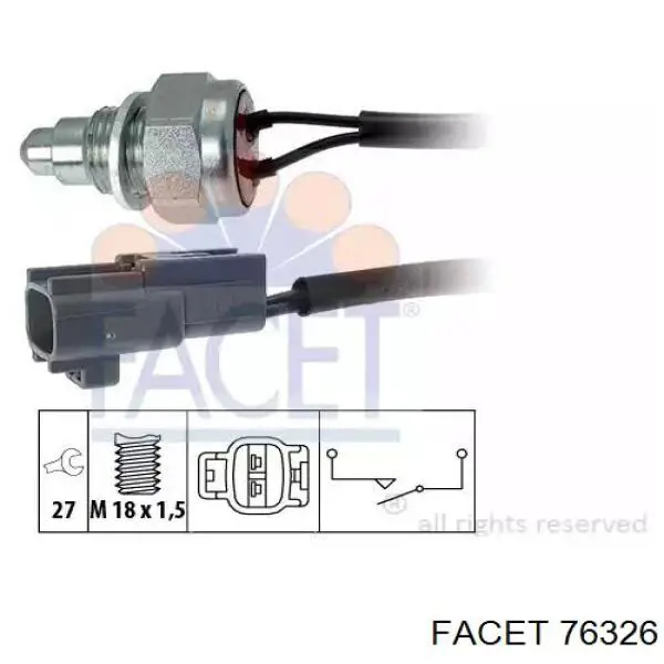 7.6326 Facet interruptor, piloto de marcha atrás