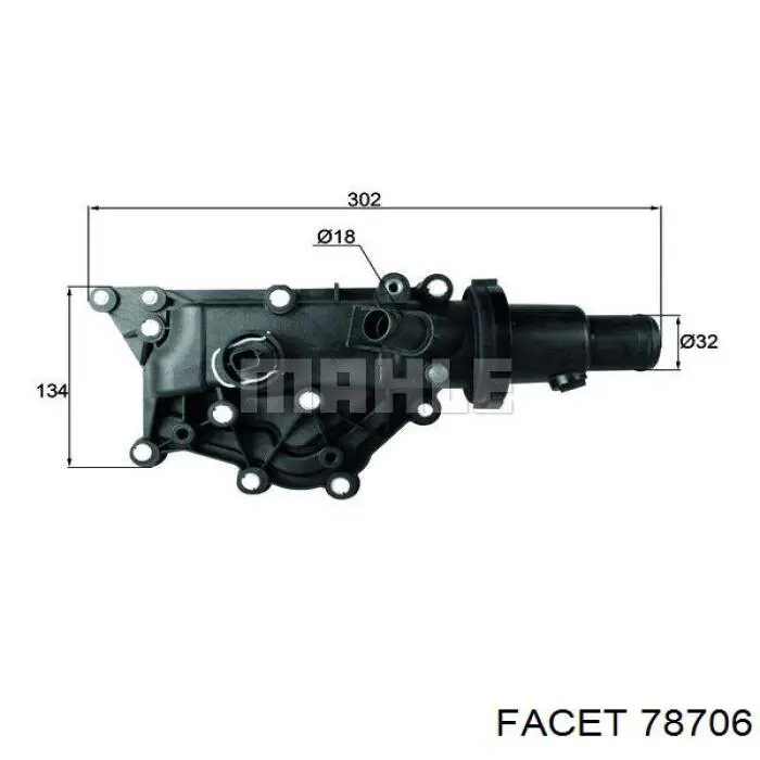 Caja del termostato Renault Fluence L3
