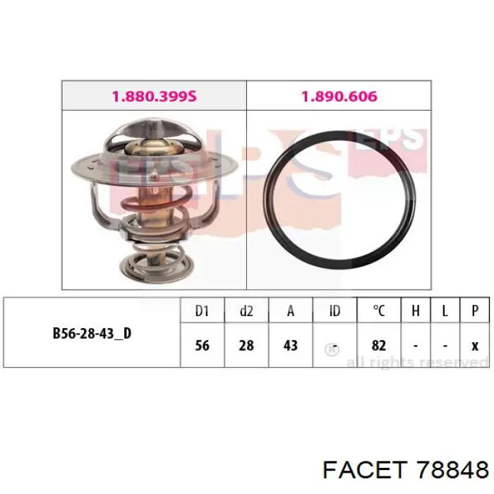 7.8848 Facet termostato, refrigerante