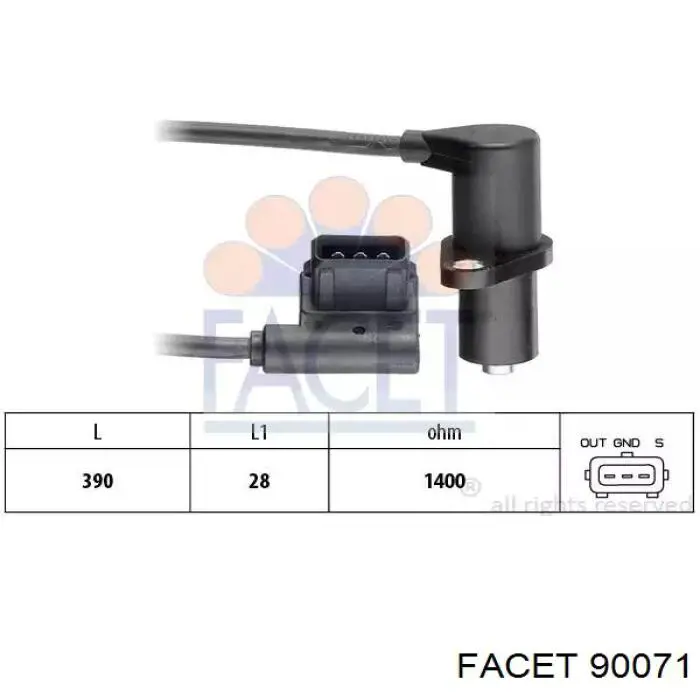 Sensor de árbol de levas Facet 90071 precio, desde 32,87 EUR