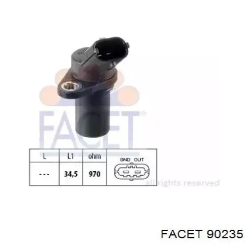 90235 Facet Sensor de posición del cigüeñal