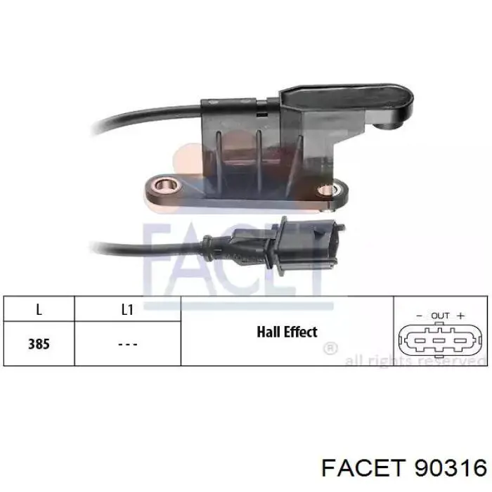 Sensor de árbol de levas 10456585 General Motors