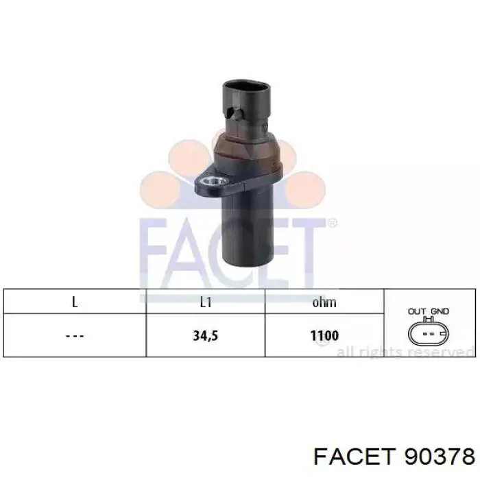 Comprar 90378 Facet Sensor de cigüeñal