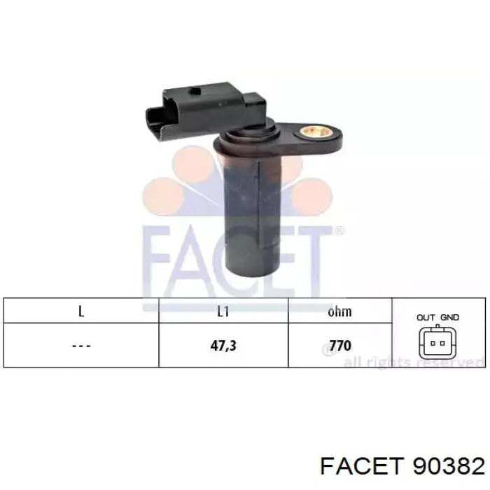 756630 Diesel Technic Sensor de posición del cigüeñal