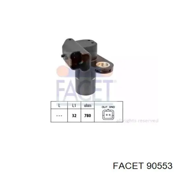 93859838 General Motors Sensor de posición del cigüeñal