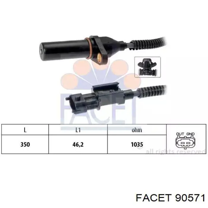 Comprar 90571 Facet Sensor de cigüeñal