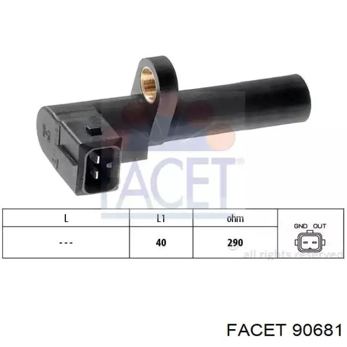 Sensor ckp Fiat/Alfa/Lancia 281002778
