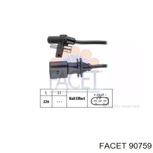 90759 Facet sensor de posición del cigüeñal