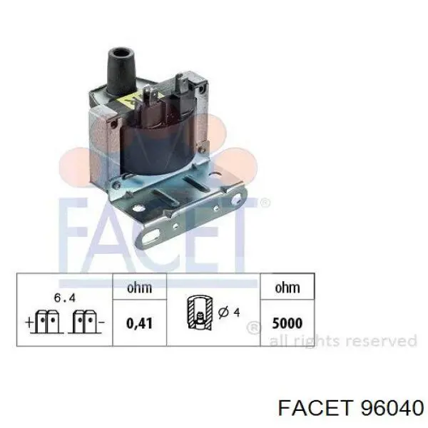 96040 Facet bobina de encendido