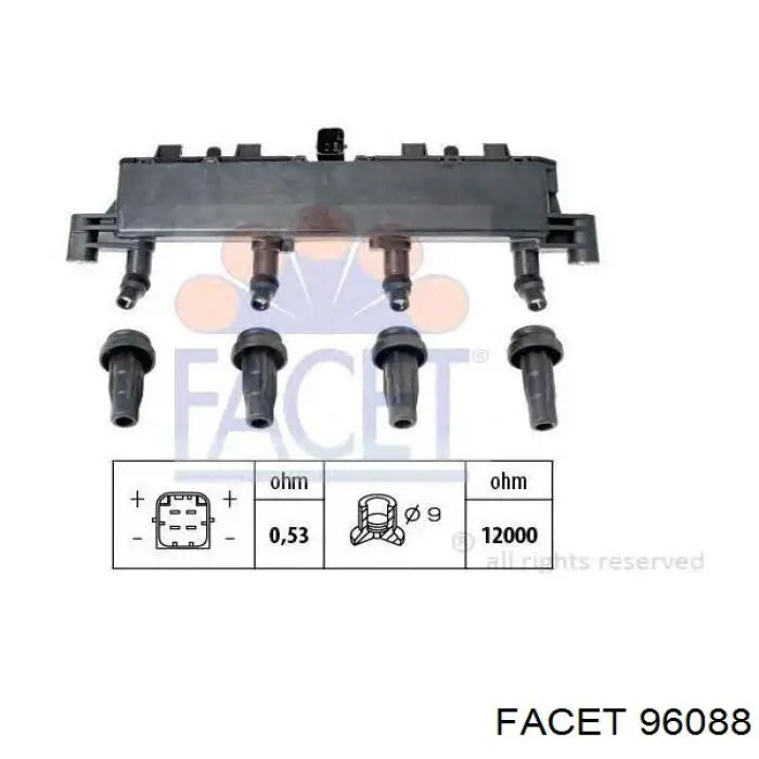 Bobina de encendido Facet 96088