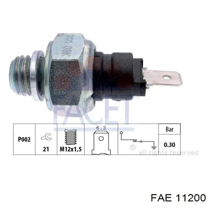 11200 FAE sensor de presión de aceite