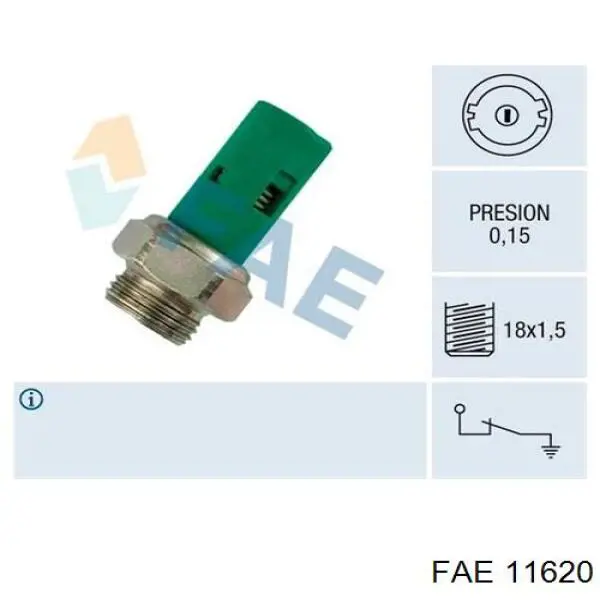Manómetro de presión de aceite FAE 11620 precio, desde 6,00 EUR