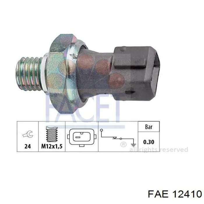Manómetro de presión de aceite FAE 12410 precio, desde 6,23 EUR