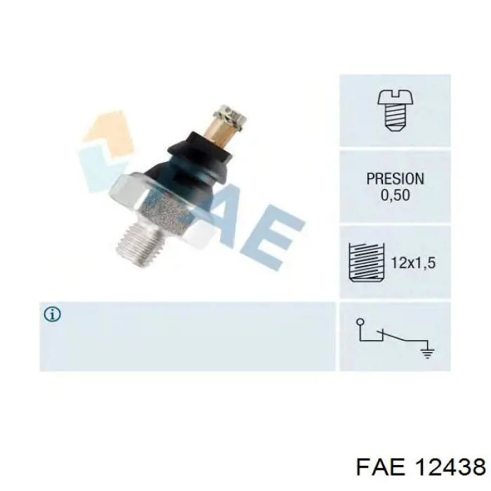 12438 FAE sensor de presión de aceite