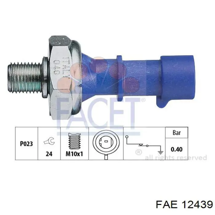 Comprar 12439 FAE Sensor de presión de aceite