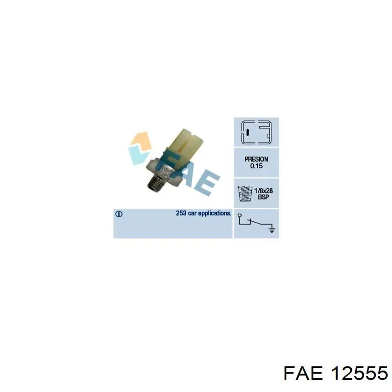 Comprar 12555 FAE Sensor de presión de aceite