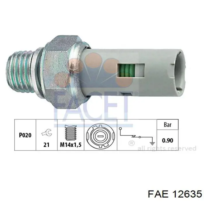 12635 FAE sensor de presión de aceite