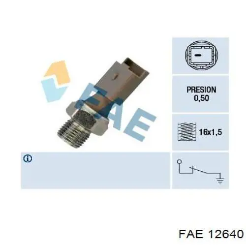 12640 FAE sensor de presión de aceite