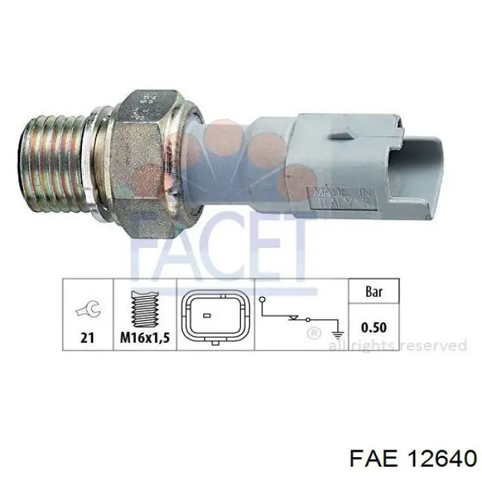Indicador, presión del aceite Peugeot 207 WA, WC