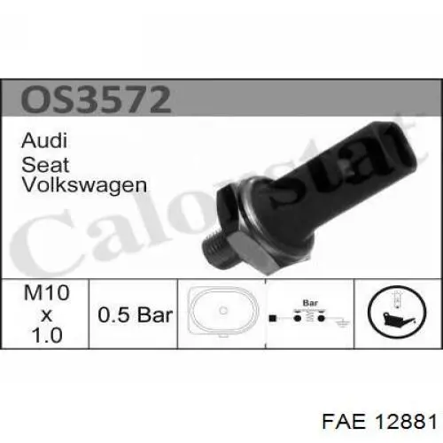 Comprar 12881 FAE Sensor de presión de aceite